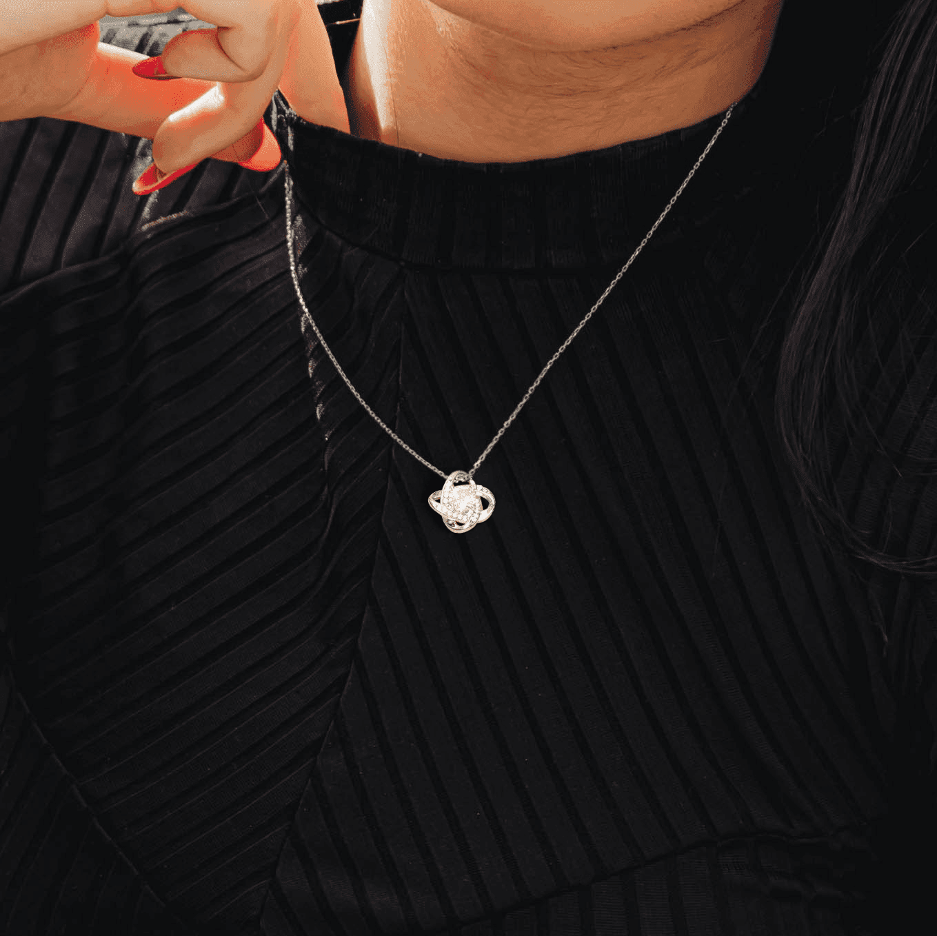 Gift For Sister You're My Sister And So Much More Love Knot Necklace