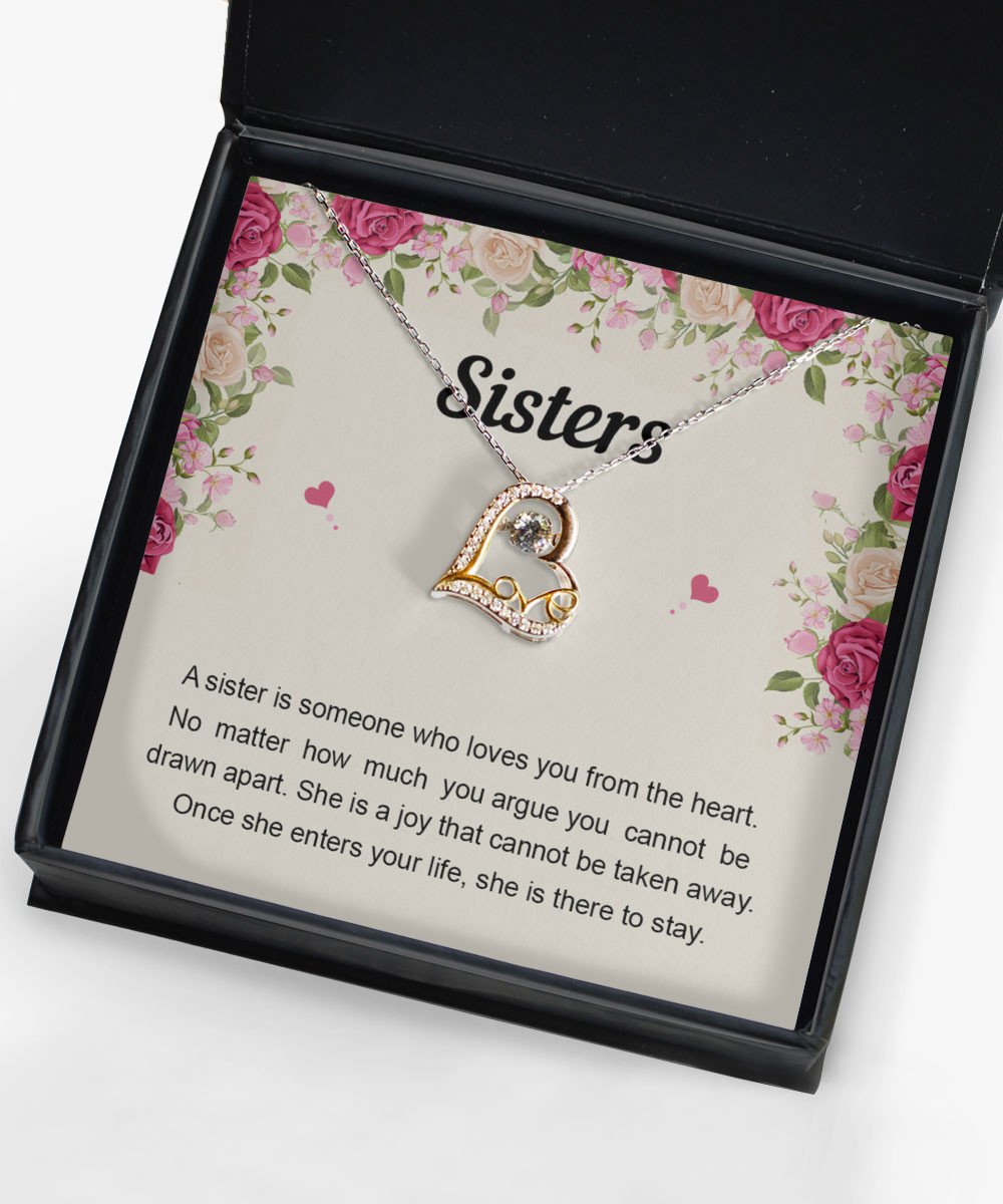 Sister Necklace Someone Who Loves You From The Heart Gifts To My Sister Love Dancing Necklace Toptrendygear