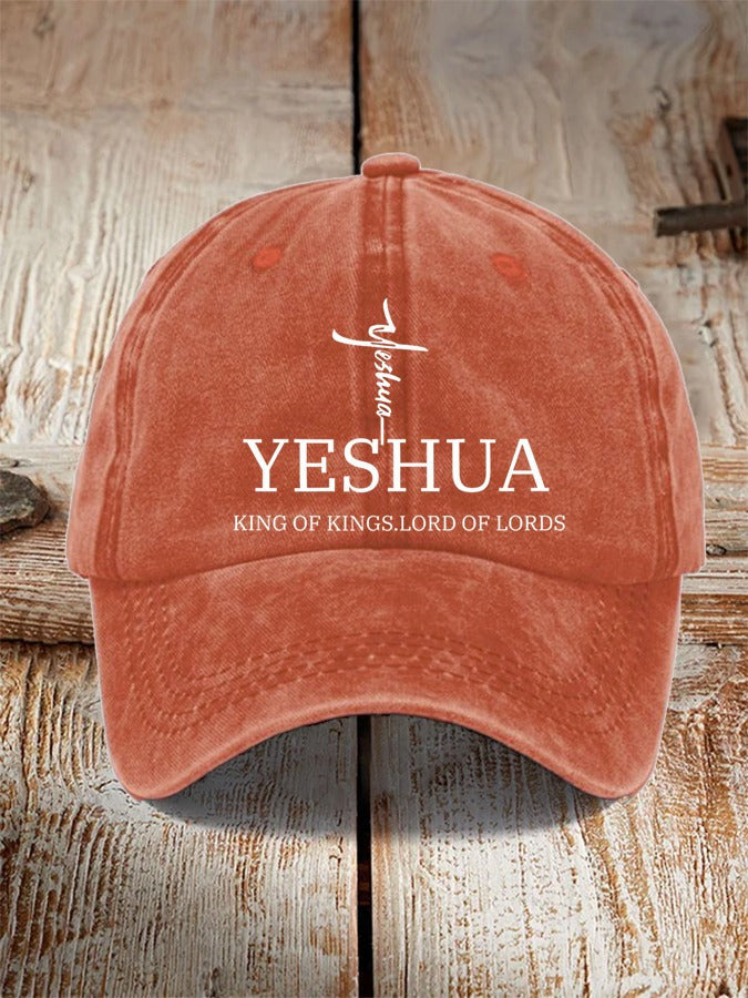 Yeshua King Of Kings Lord Of Lords Hat Faith In Jesus Christian Baseball Cap Gifts