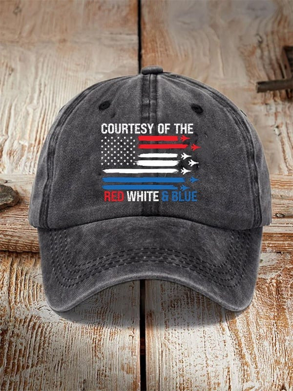 Courtesy Of The Red White Blue Hat American Patriotic Hat Gift For Him