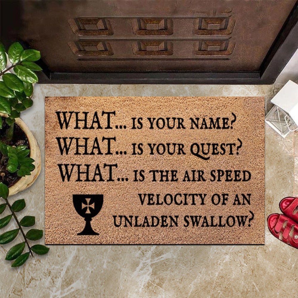 Monty Python Doormat Monty Python And The Holy Grail Doormat What Is Your Name What Is Your