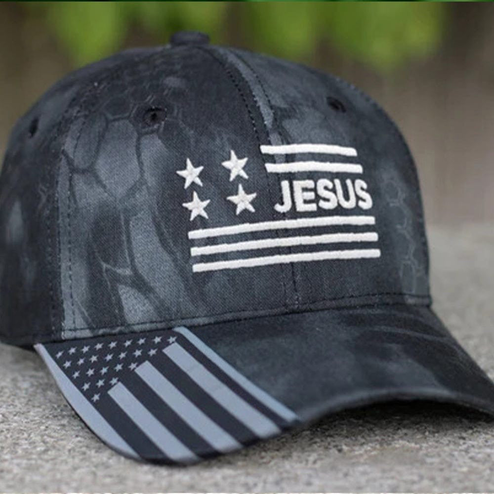 Jesus Embroidered Camo Hat Jesus Lovers Christian Hats For Men Patriotic Gifts
