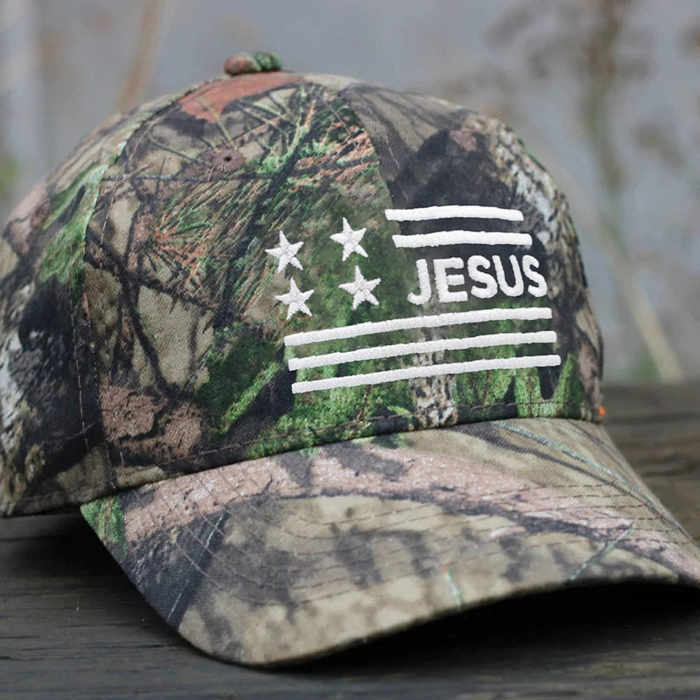 Lord Jesus Is The Answer Embroidered Camo Hat Christian Hat Gifts For Jesus Lovers