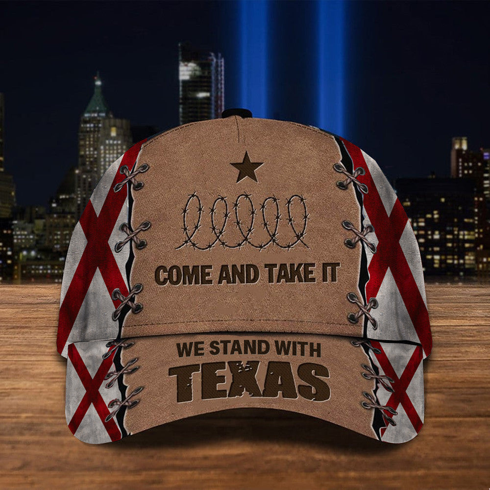 Alabama We Stand With Texas Hat Come And Take It Razor Wire Hat MAGA Merch