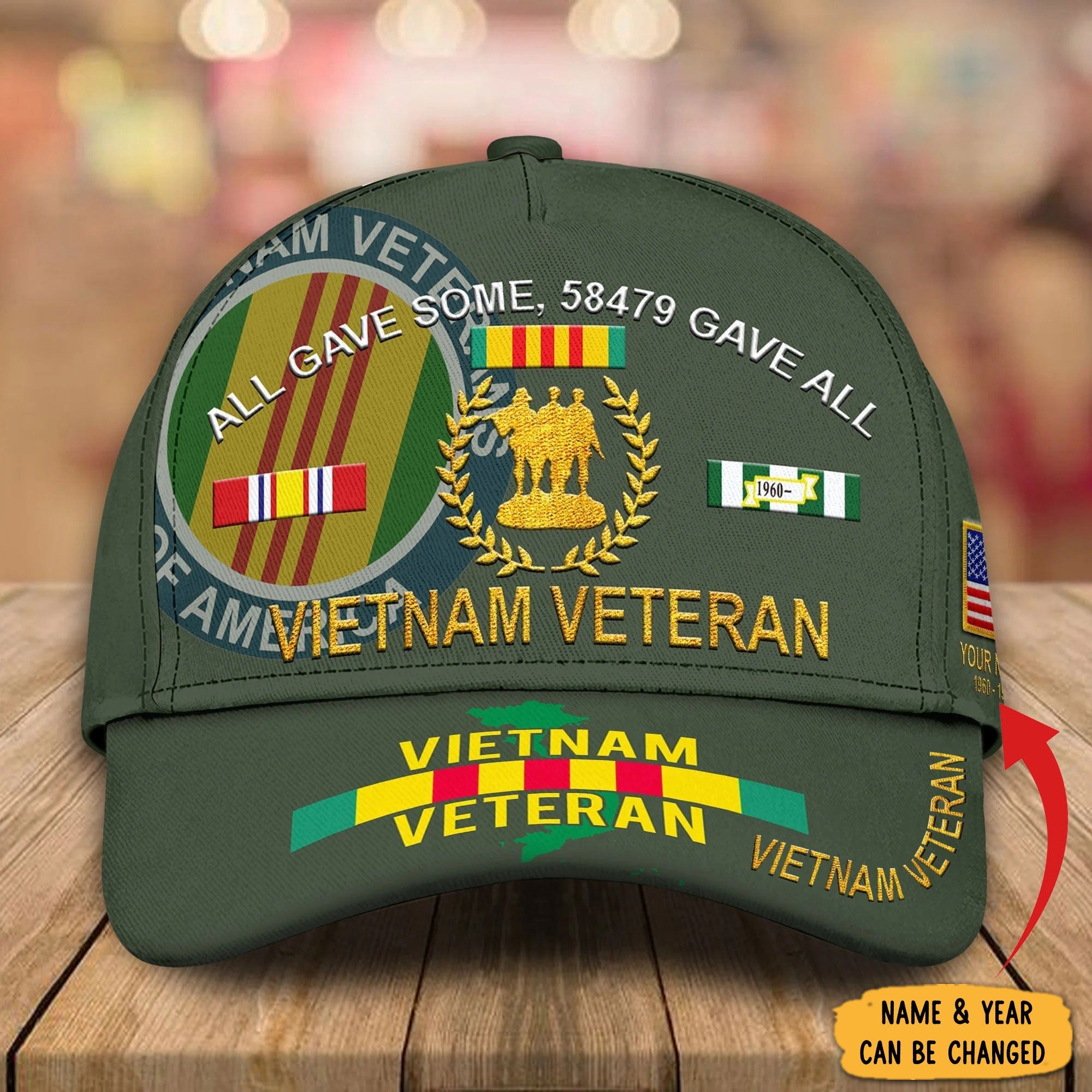 Vietnam Veteran Hat All Gave Some 58479 Gave All Patriotic Vietnam Veteran Cap Gifts