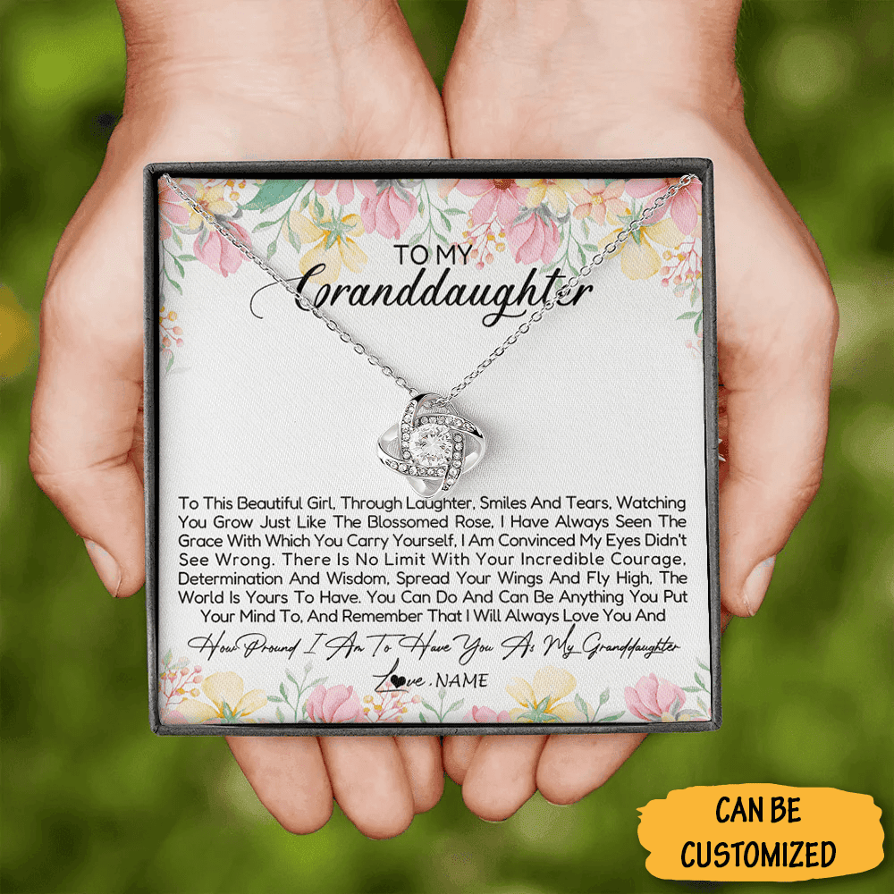 Personalized To My Granddaughter Love Knot Necklace Love Knot Jewellery Granddaughter Gifts From Nana