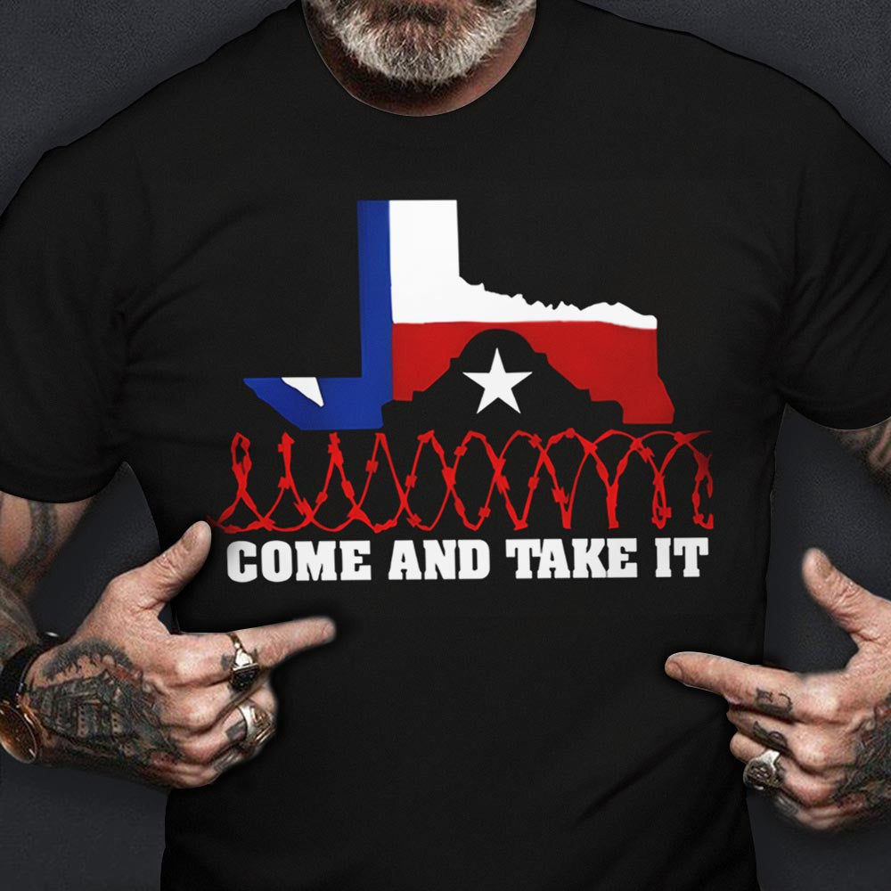 I Stand With Texas Hat Come Take It Barbed Wire Hat