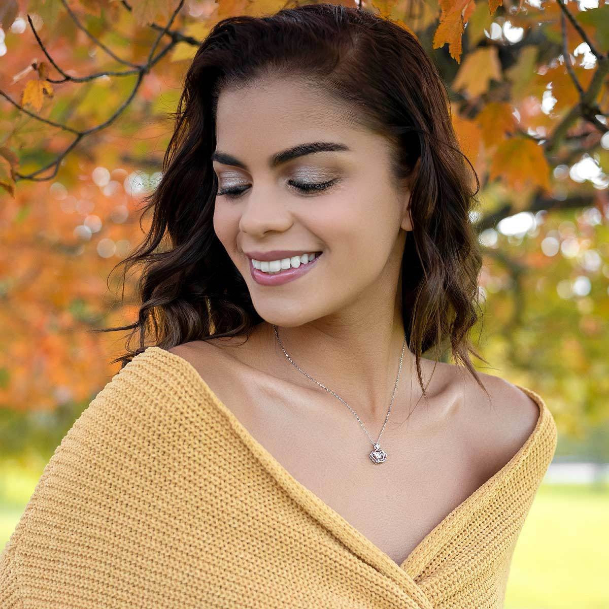 All Women Are Created Equal Are Born In June Crown Pendant Necklace June Birthday Gifts For Her