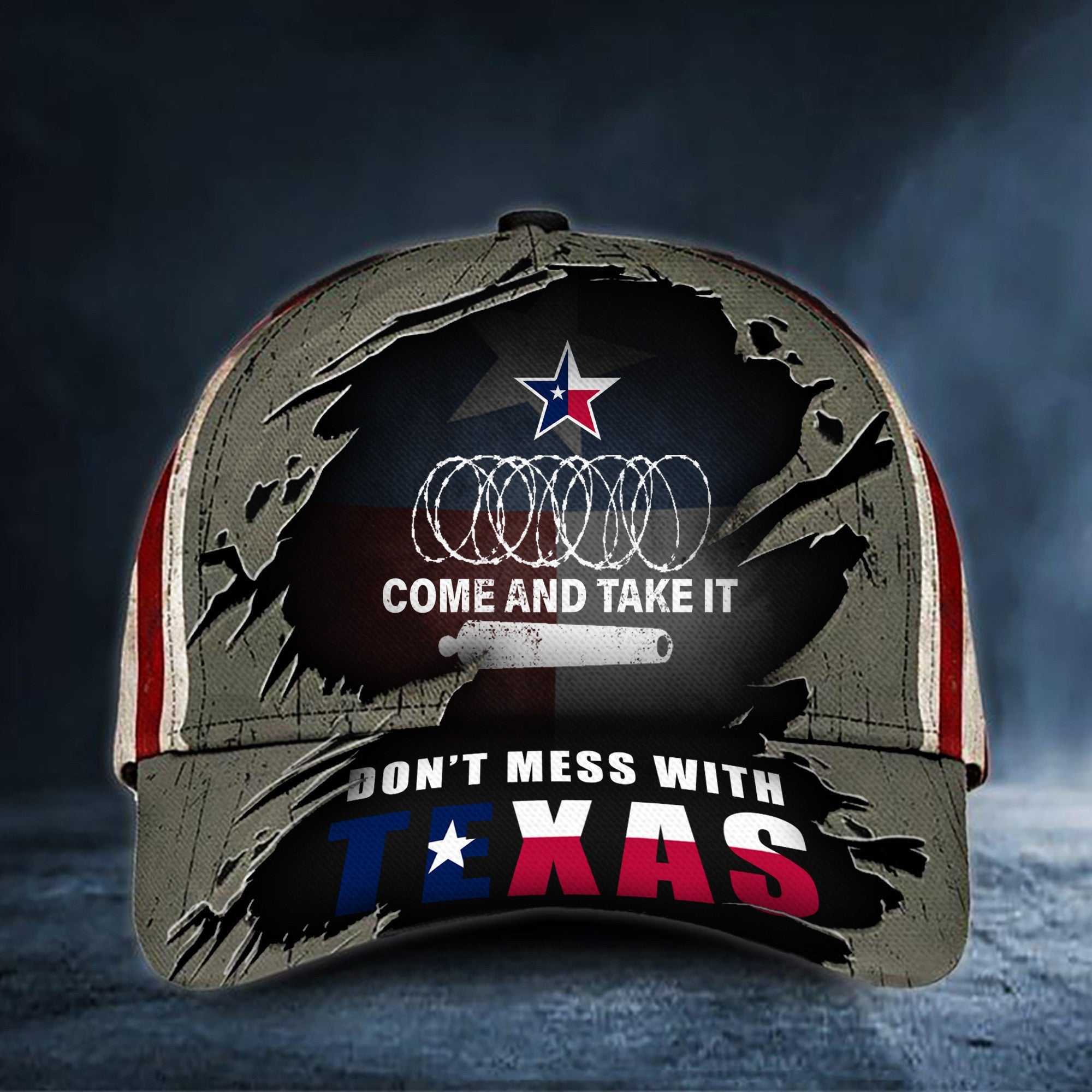 Come And Take It Razor Wire Hat Don't Mess With Texas Flag Cap