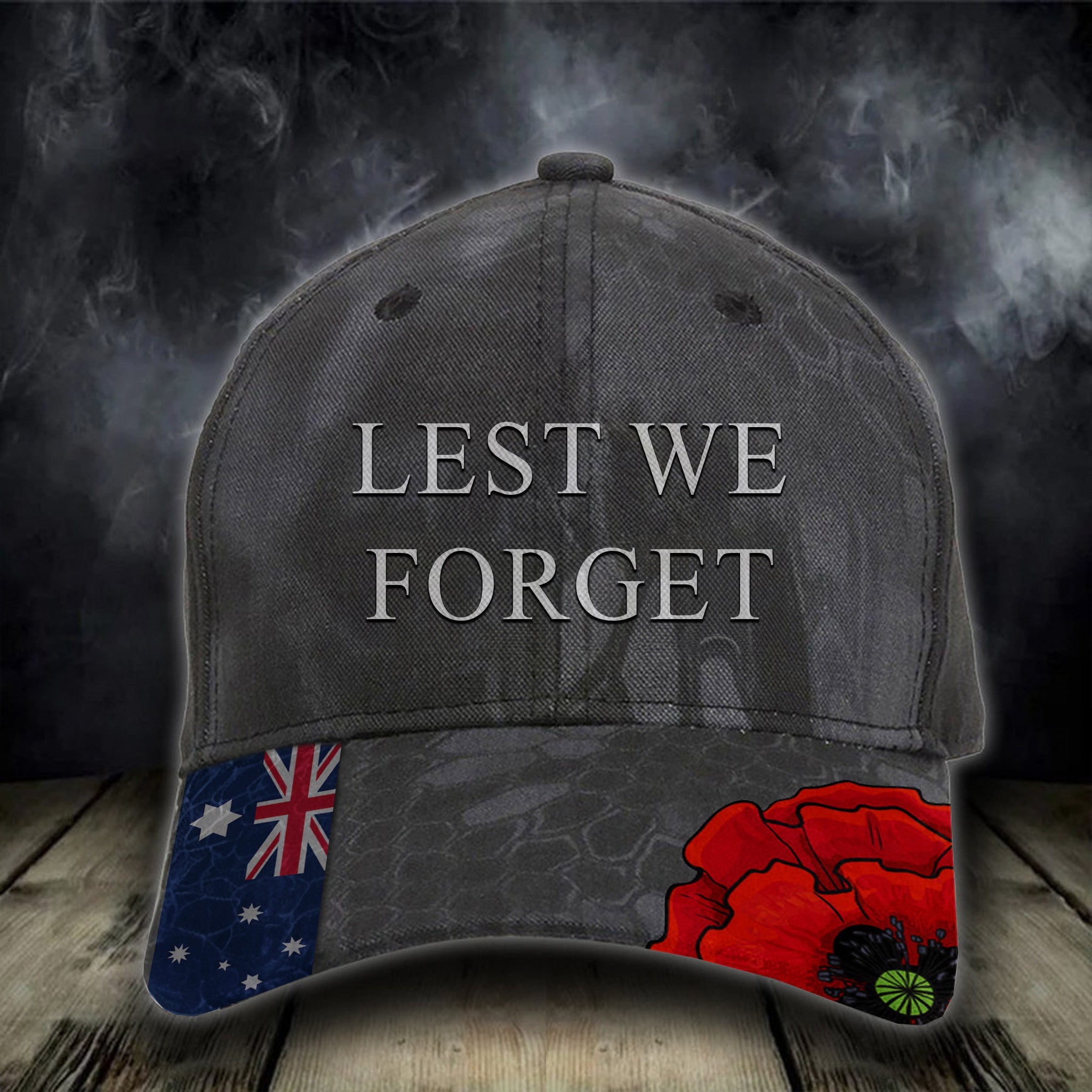 Australia Lest We Forget Hat Poppy Australian Veterans Remembrance Hat