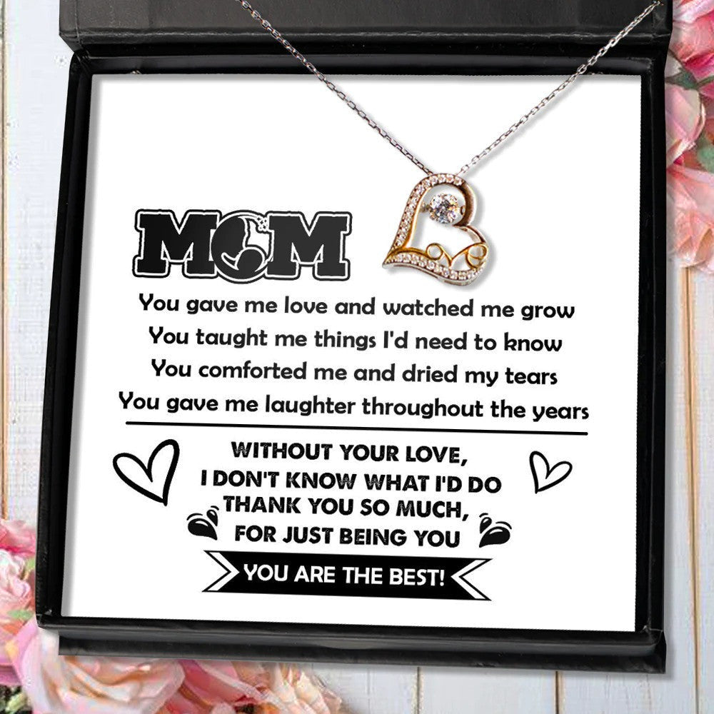 To My Mom Heart Love Dancing Necklace Mother's Day Jewelry For Grandma Gifts For 2024