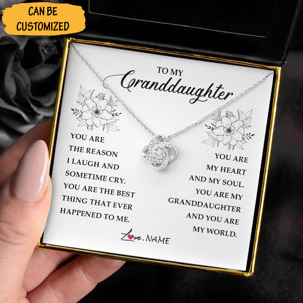 Customized To My Dear Godmother Love Knot Necklace Sterling Silver Love Knot Pendant Personalized Godmother Necklace