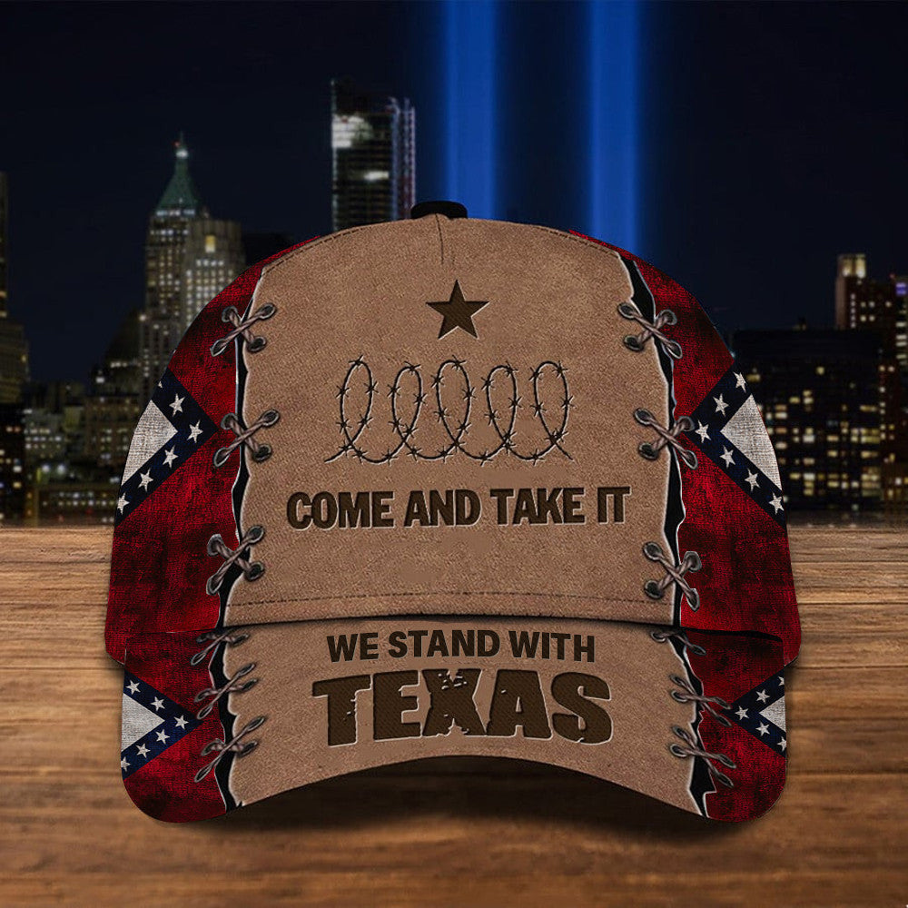 Arkansas We Stand With Texas Hat Come And Take It Razor Wire Hat Vintage Merch