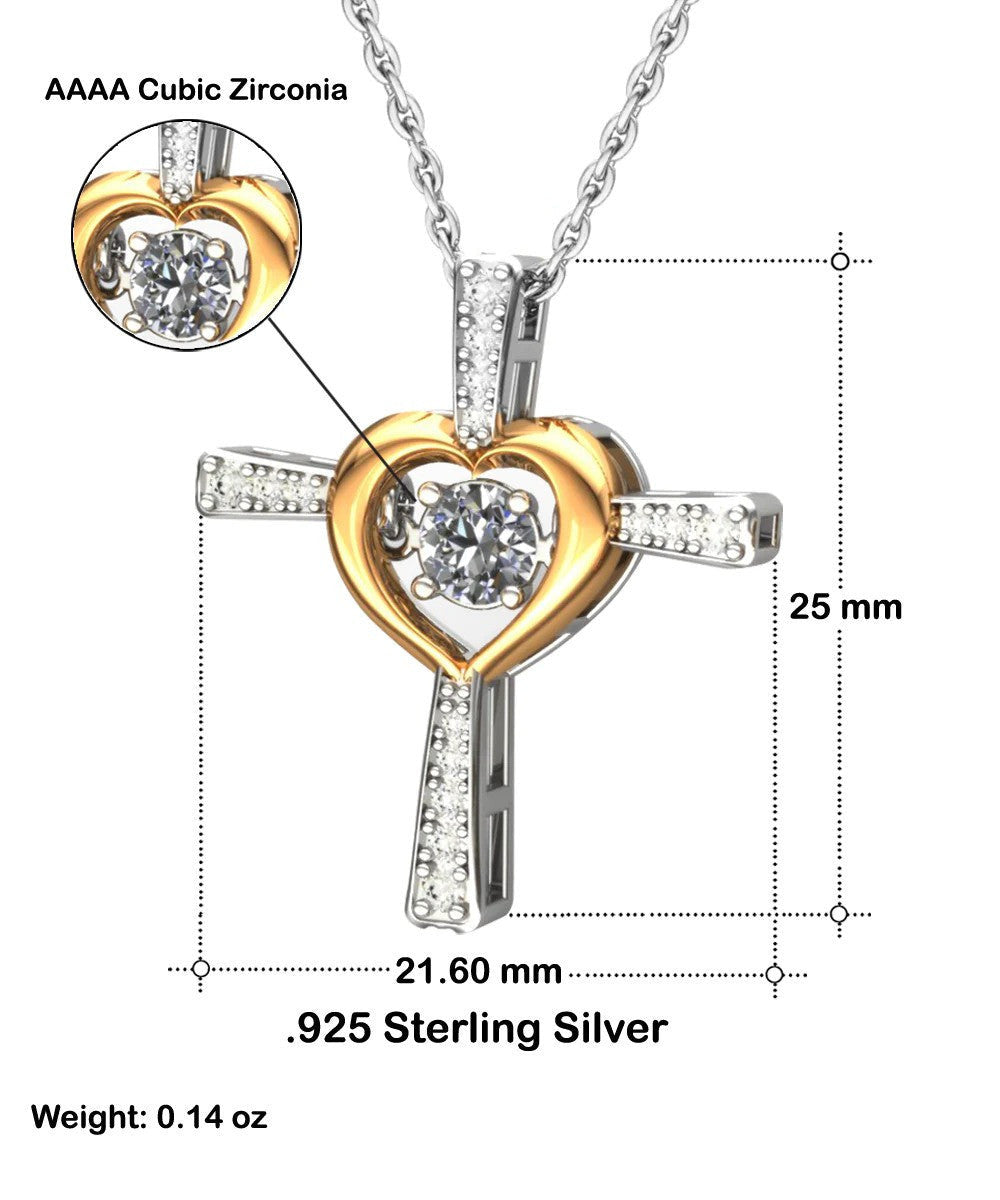 You Are Strong Heart Cross Necklace You Are Strong Necklace Mother's Day Gifts For Daughter