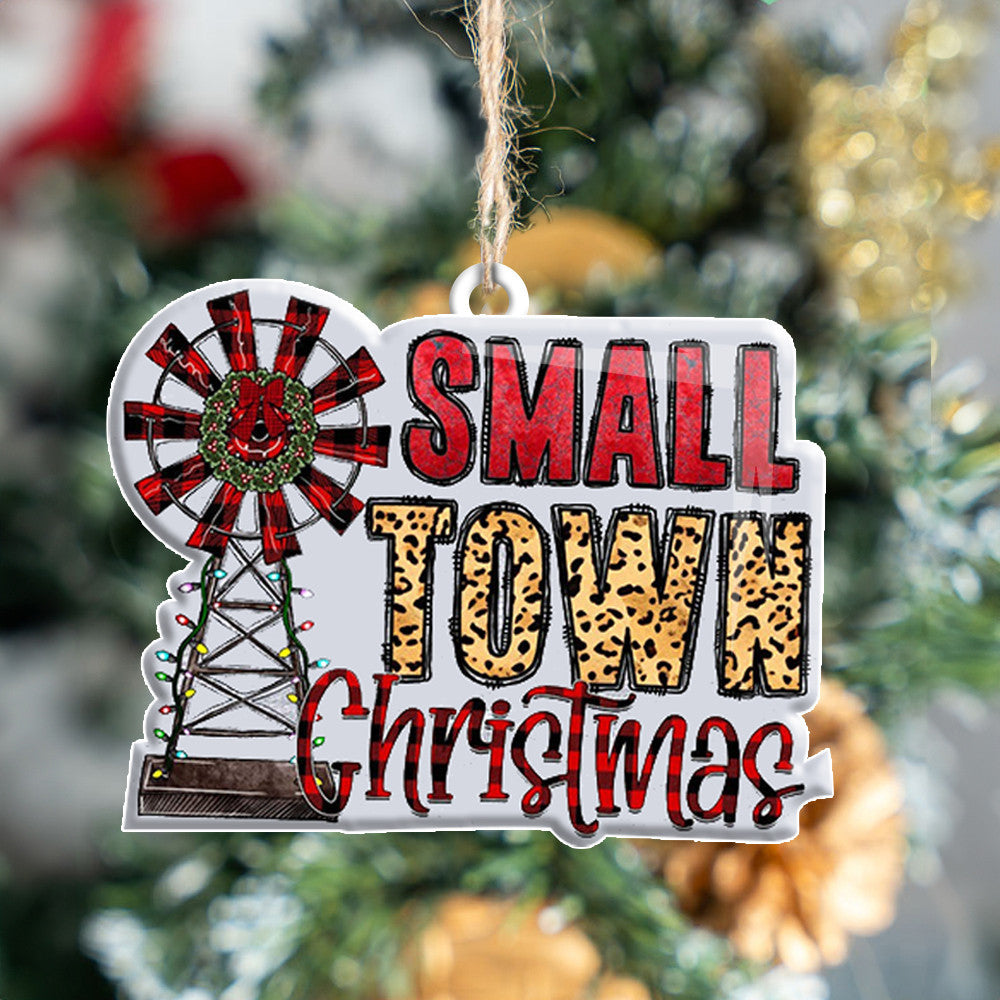 Small Town Christmas Ornament Merry Xmas Ornament Christmas Holiday Decor