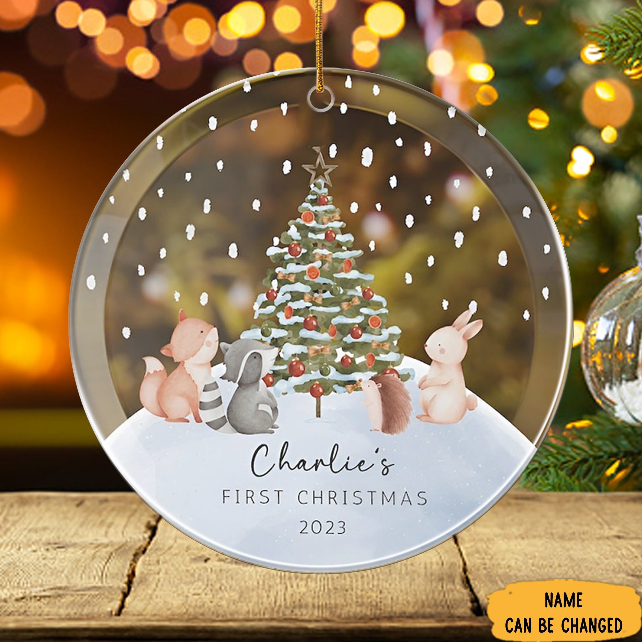 Personalized Babys First Christmas Ornament 2024 Xmas Tree Ornaments Gifts For Dad Mom