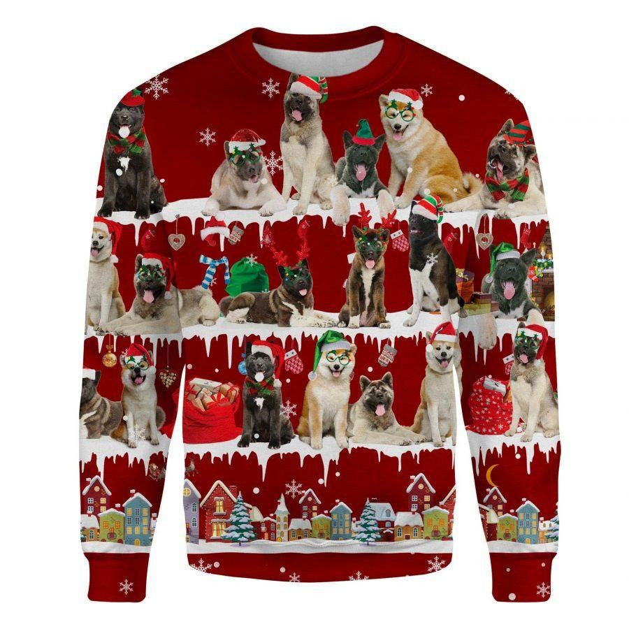 Akita Dog Sweatshirt Cute Ugly Christmas Sweater Christmas Gift Idea For Friend Dog Owner