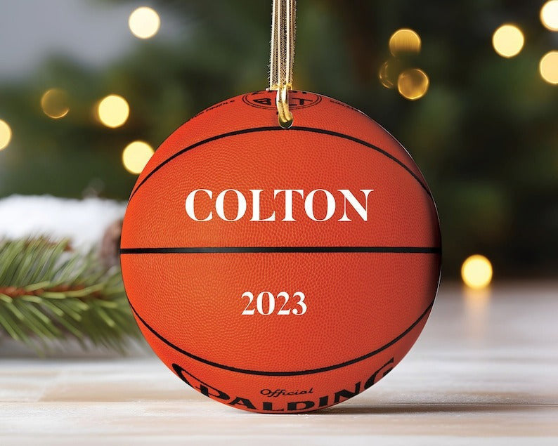 Personalized Basketball Ornament Unique Christmas Ornament Gifts For Basketball Lovers