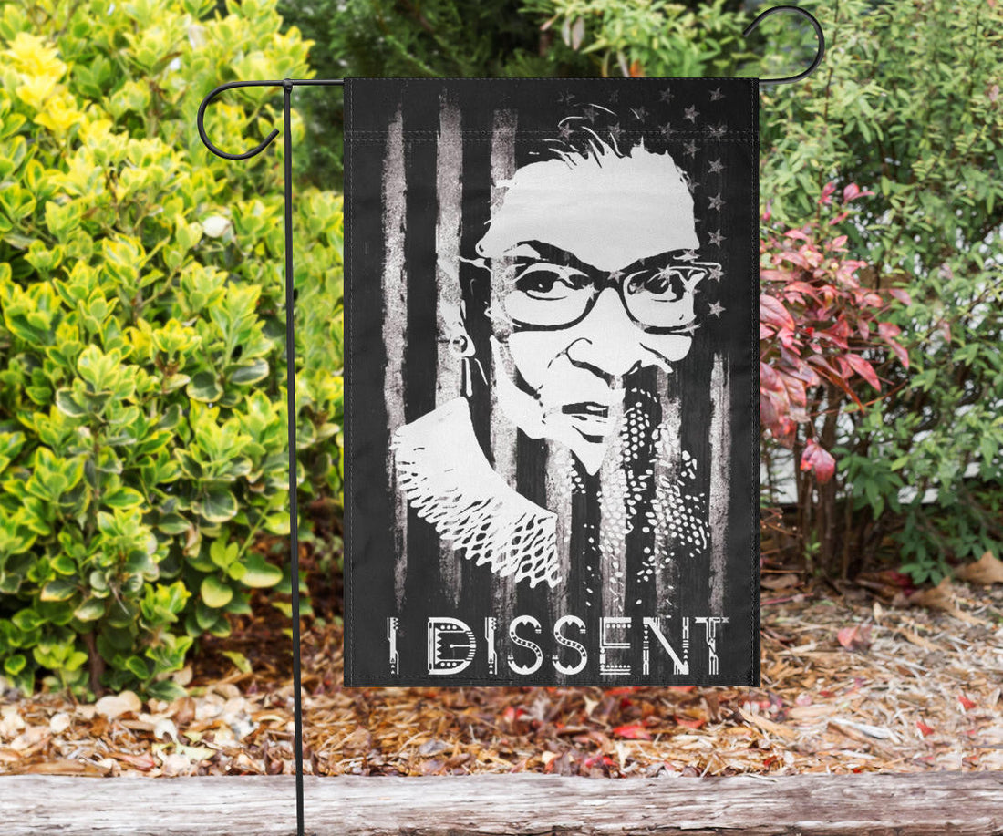 Ruth Bader Ginsburg I Dissent American Flag RBG Dissent Quotes Lawn Flag Unique Yard Ornaments