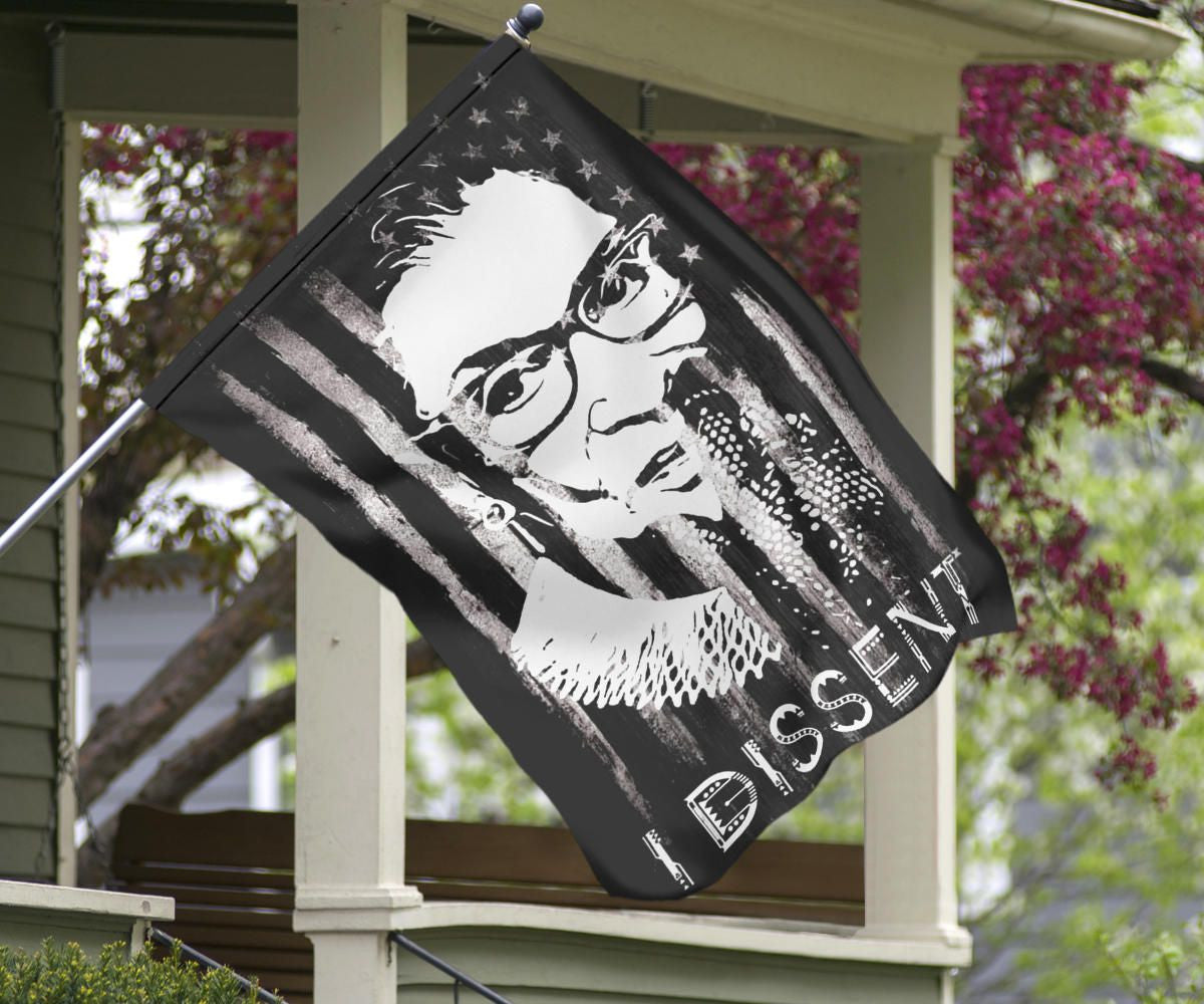 Ruth Bader Ginsburg I Dissent American Flag RBG Dissent Quotes Lawn Flag Unique Yard Ornaments
