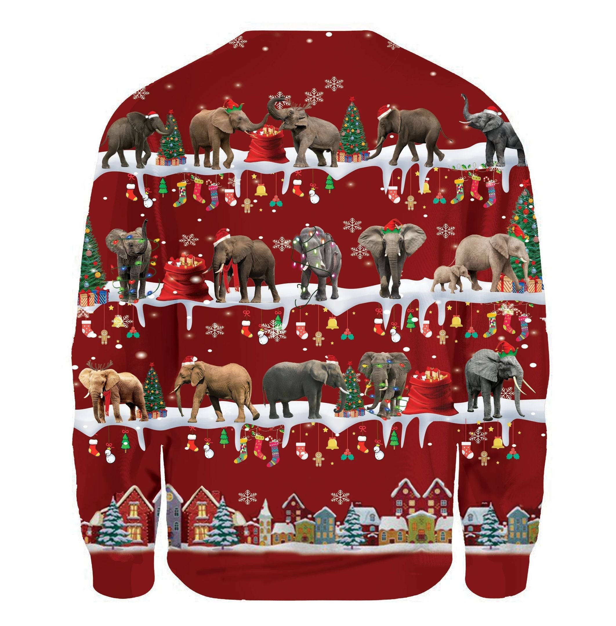 Elephant Christmas Tree Sweatshirt Ugly Christmas Sweater Gift For Elephant Lover Best Xmas Present