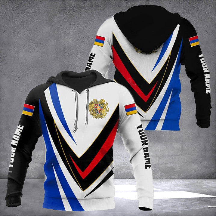 Custom Armenia Sports Form Coat Of Arms Hoodie Armenian Men's Clothing