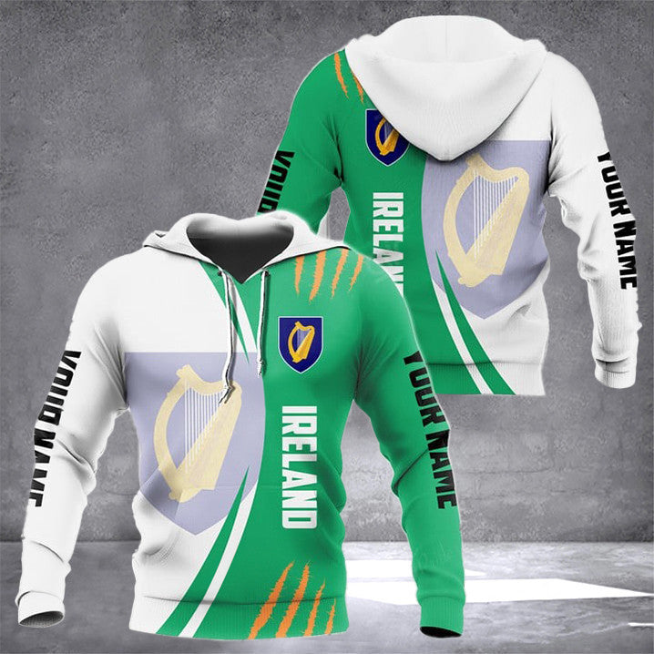 Custom Ireland Scratch Form Hoodie Ireland Clothing Gifts For Irish