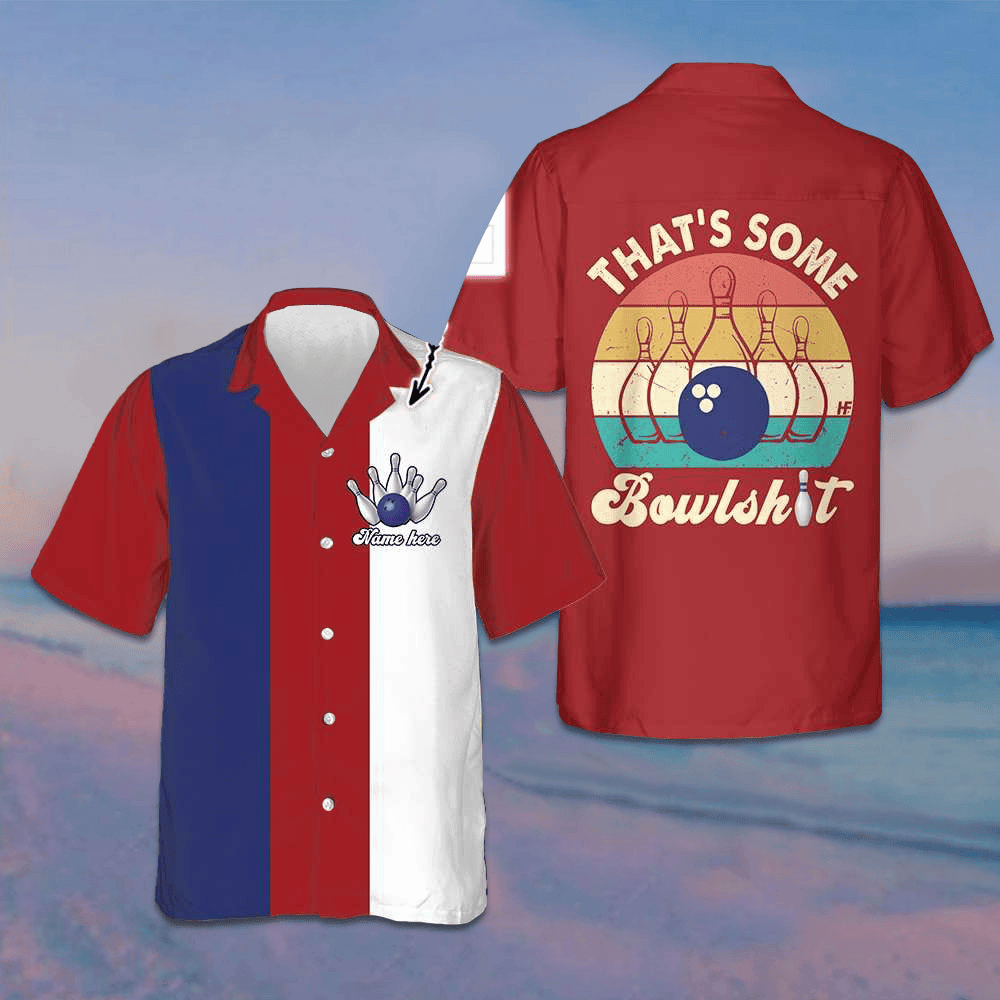 Custom That's Some Bowlsht Hawaiian Shirt Personalized Bowling Shirt Gifts For Bowlers