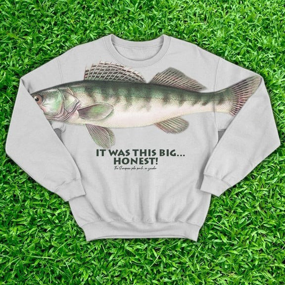 Ask Me How Big It Was Sweatshirt It Was This Big Fish Red Sweatshirt Honest Big Fish Sweatshirt