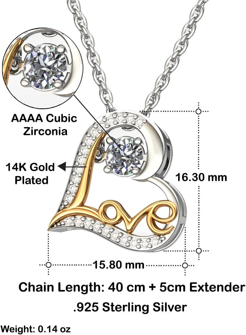 To My Golf Mom Heart Love Dancing Necklace First Mothers Day Jewelry Mom Gifts For Golf Lovers