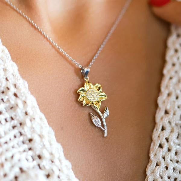 Unique Mothers Day Gifts To My Beautiful Mom Gold Sunflower Necklace I Love You The Most Necklace