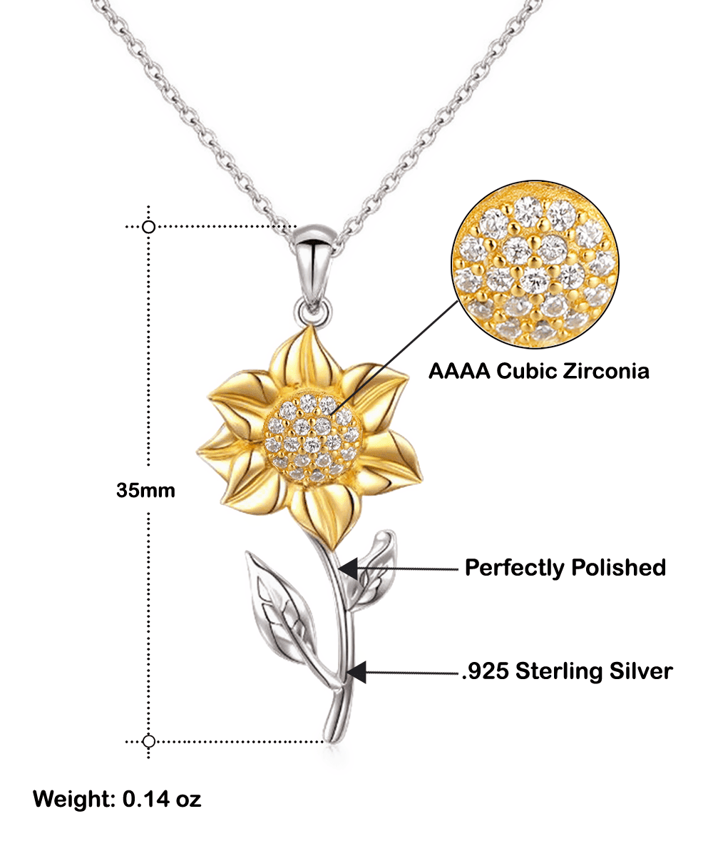 Unique Mothers Day Gifts To My Beautiful Mom Gold Sunflower Necklace I Love You The Most Necklace