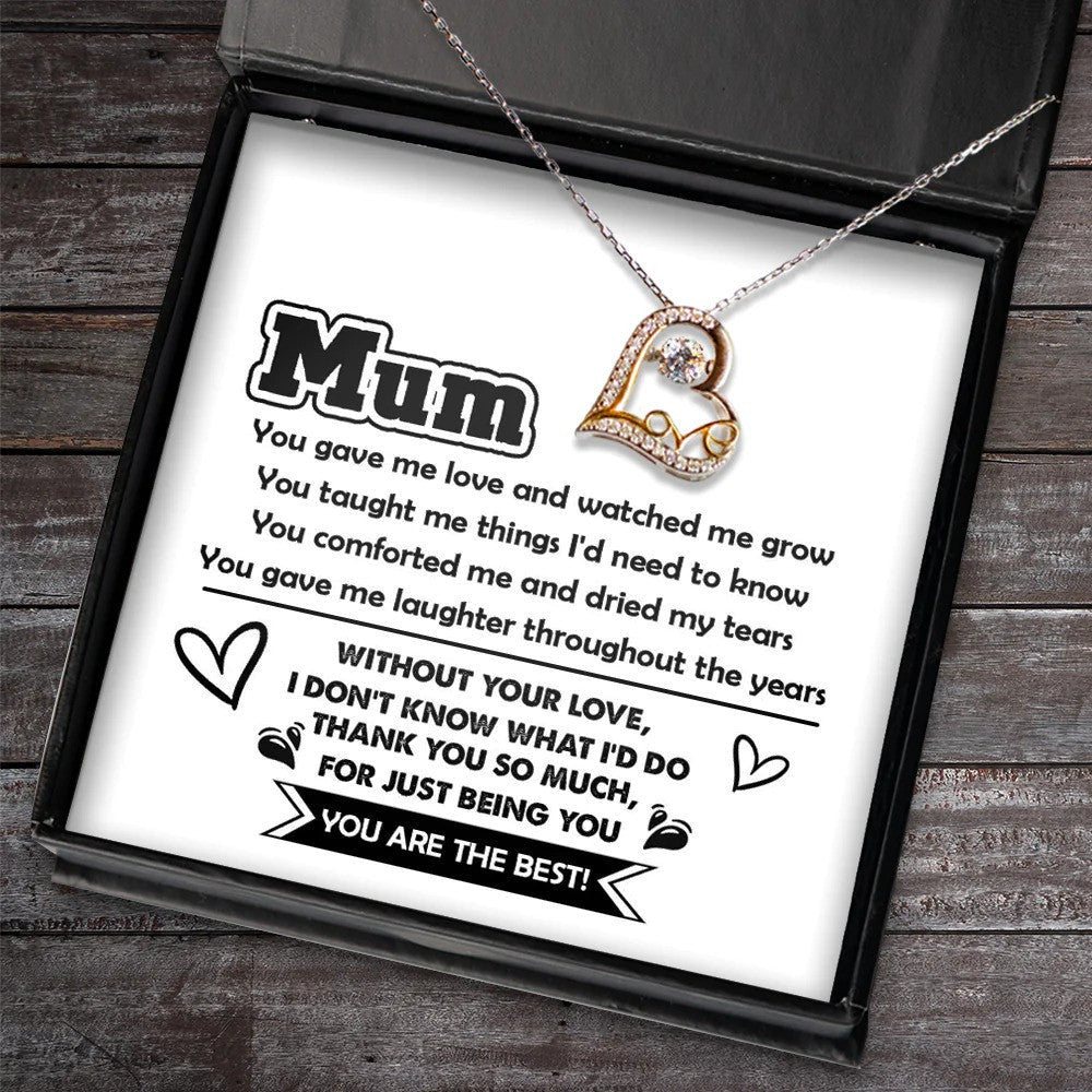 To My Mum Heart Love Dancing Necklace Women Mothers Day Jewelry Presents For Mum
