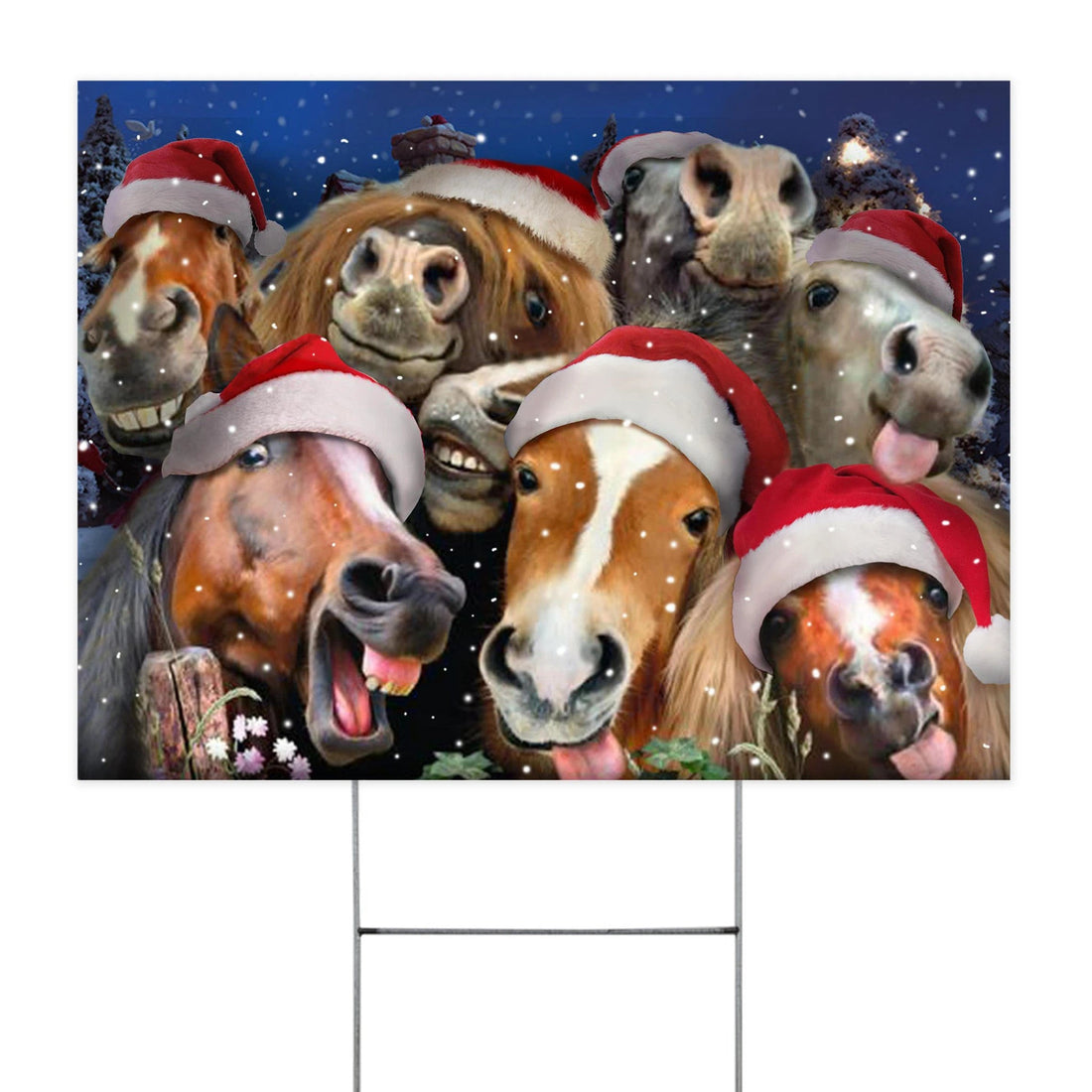 Horse Christmas Yard Sign Horse Christmas Ornament Outdoor Wall Decor Christmas Welcome Sign