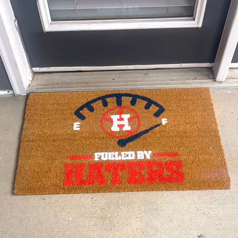 Personalized Fueled By Haters Football Doormat Best Welcome Mats Gifts For Football Lovers