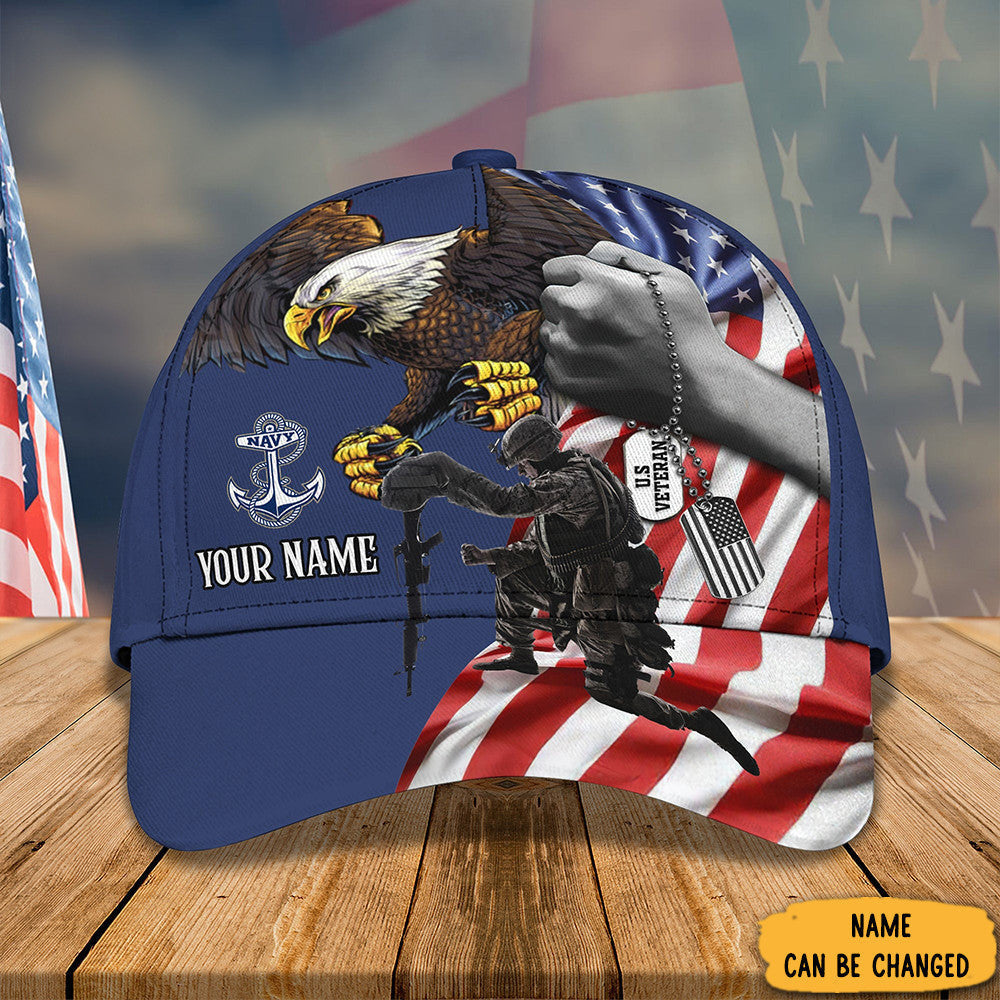 Personalized Navy Veteran Hat Eagle US Navy Hat Gifts For Veterans