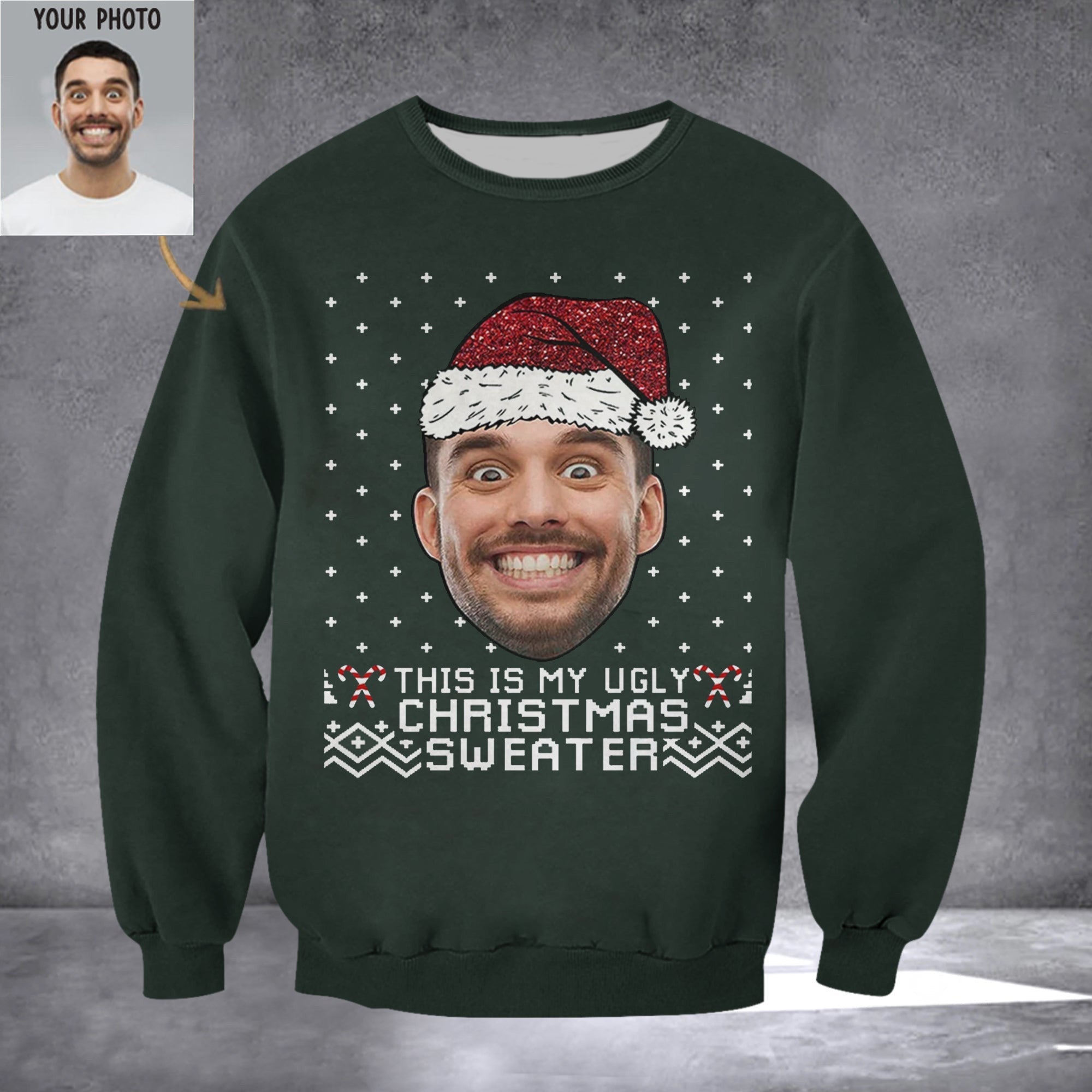 Custom Image Sweatshirt This Is My Ugly Christmas Sweater Sweatshirt Christmas Ideas 2024
