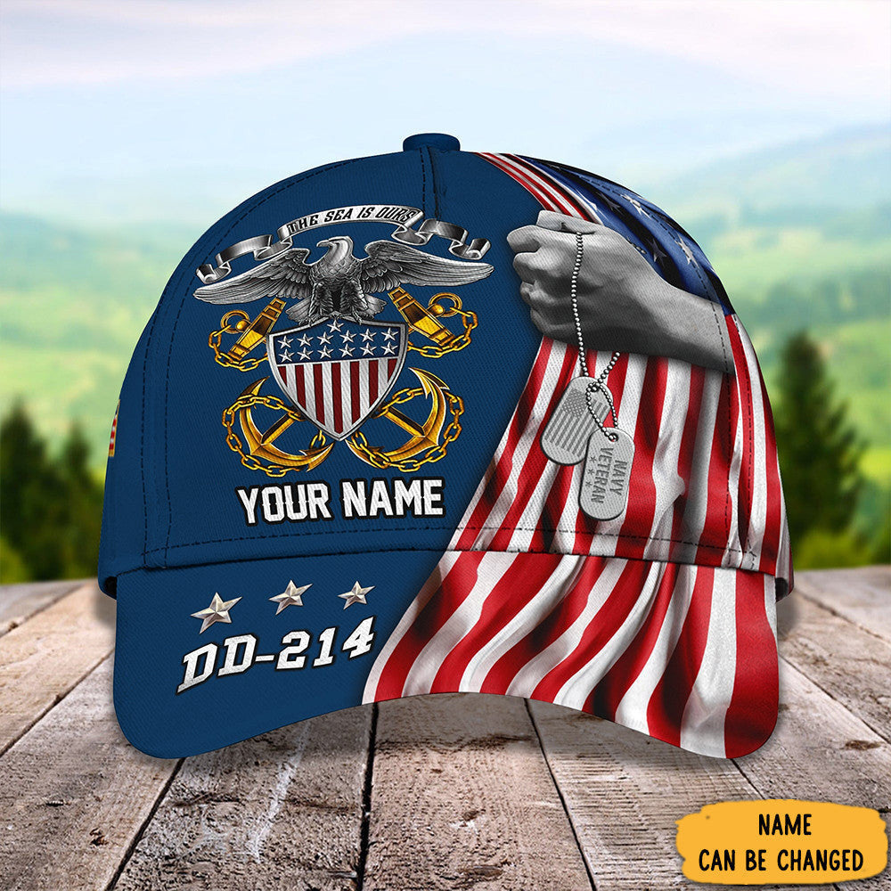 Personalized DD-214 Navy Veteran Hat Dd214 Navy Veteran Ball Caps Vets Day Gift Ideas