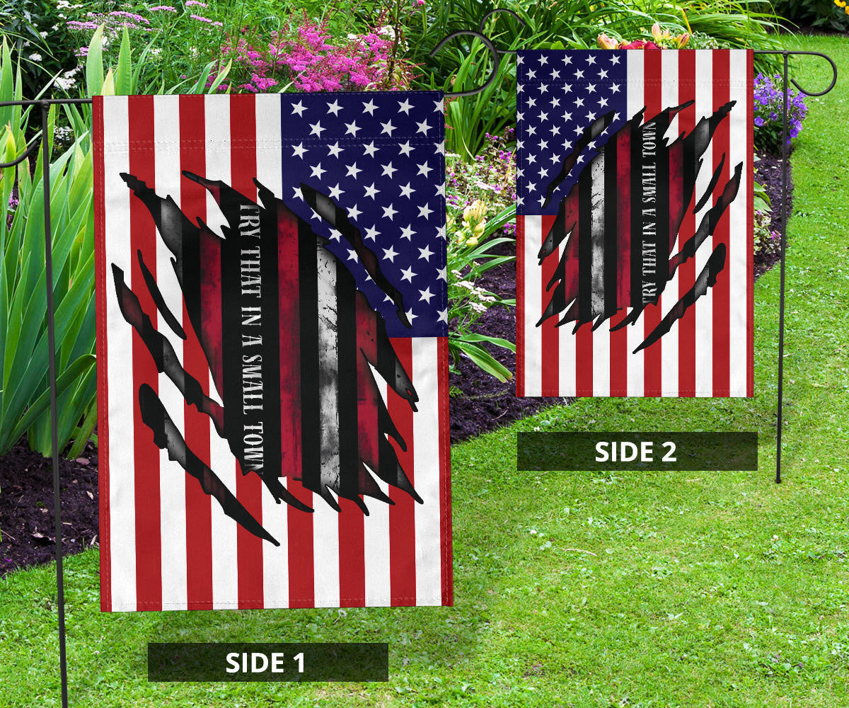 Try That In A Small Town Flag Inside American Flag Gun Supporters I Stand With Aldean