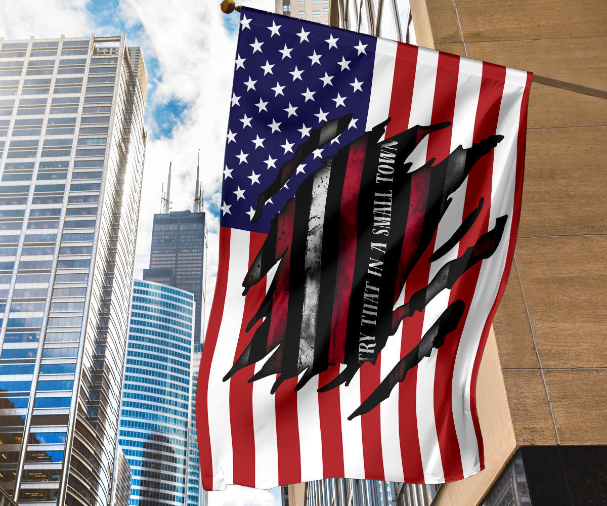 Try That In A Small Town Flag Inside American Flag Gun Supporters I Stand With Aldean