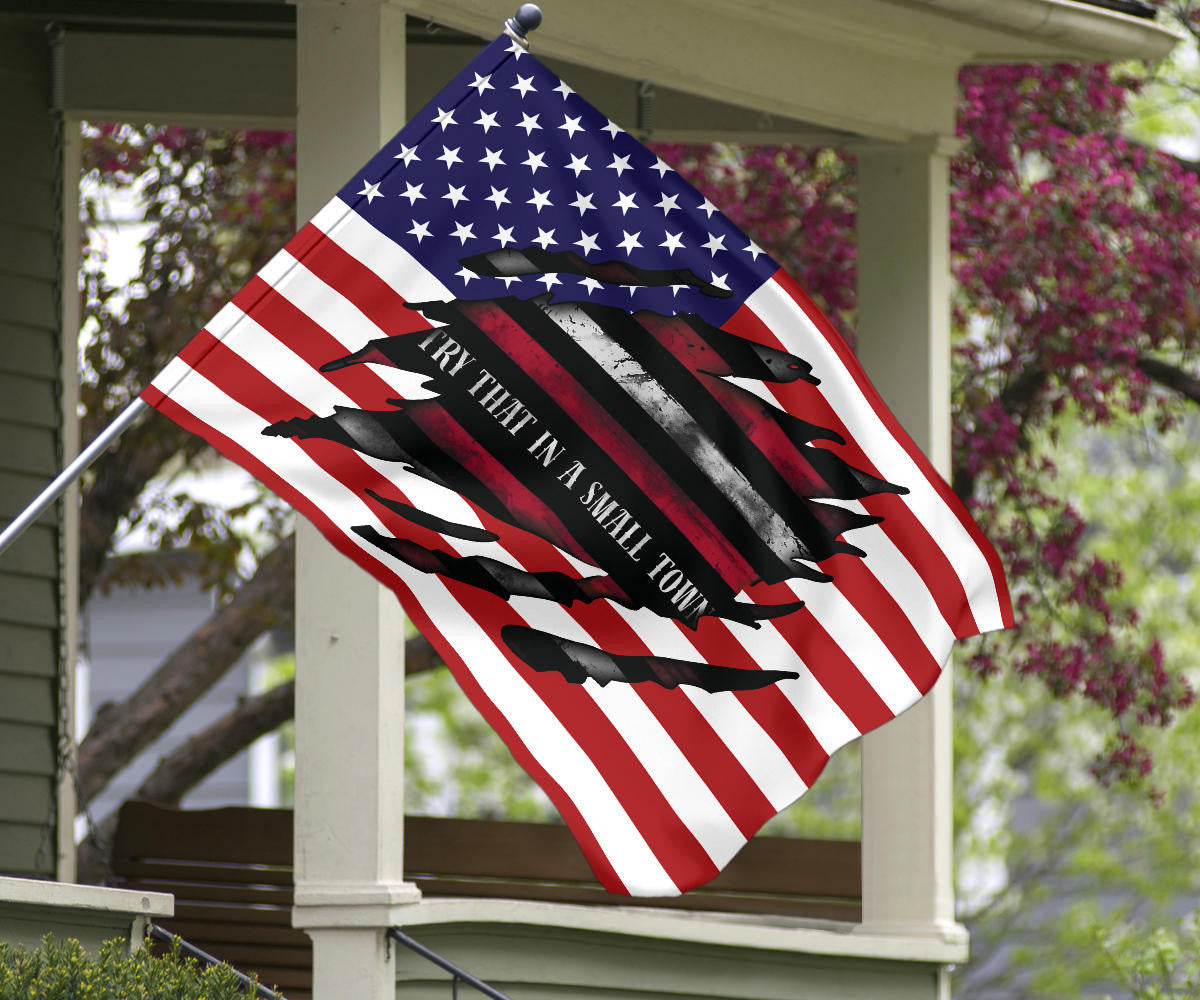 Try That In A Small Town Flag Inside American Flag Gun Supporters I Stand With Aldean