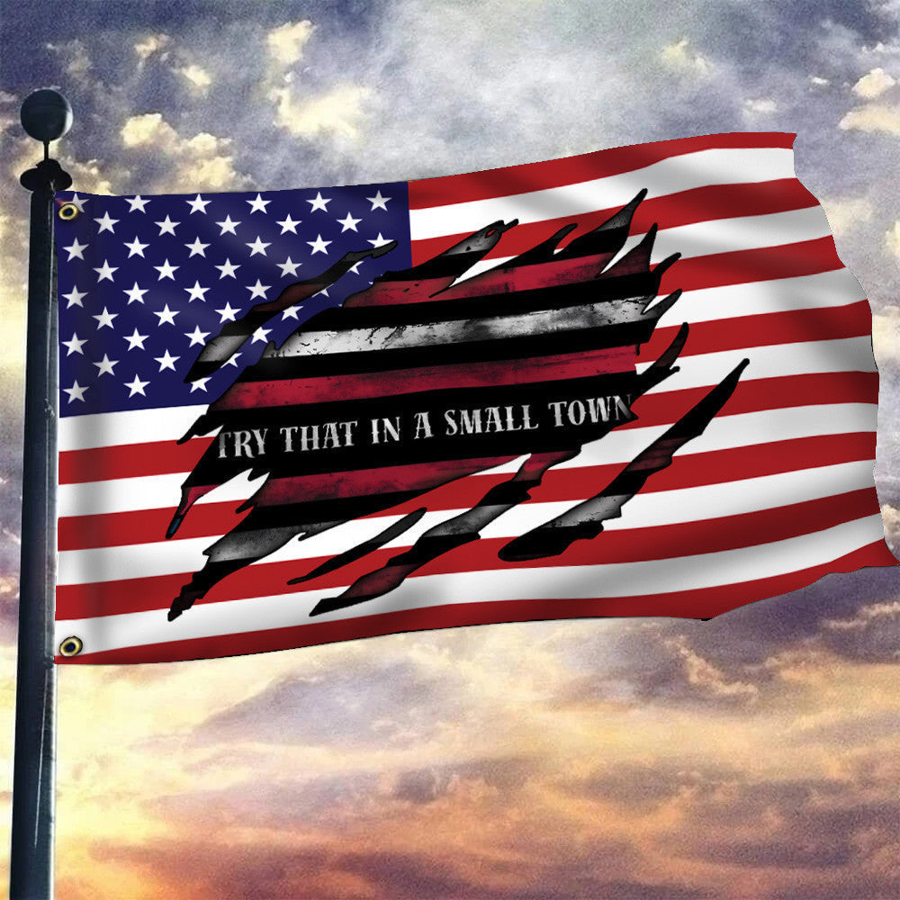 Try That In A Small Town Flag Inside American Flag Gun Supporters I Stand With Aldean