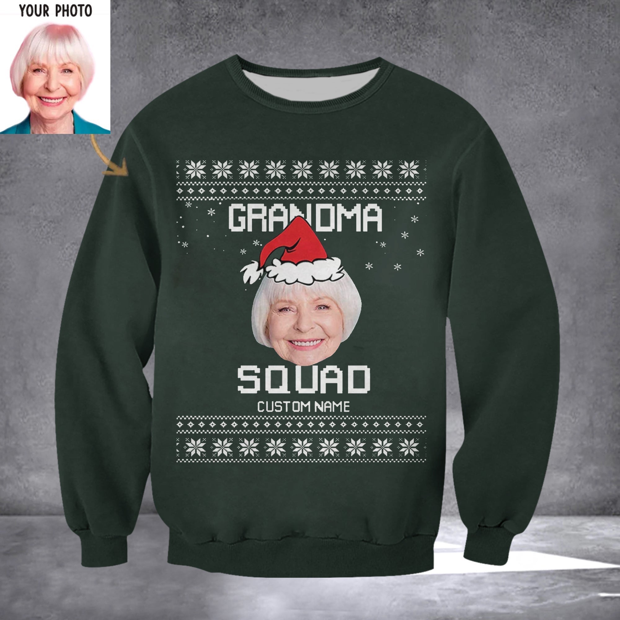 Personalized Sweatshirt With Picture Grandma Squad Sweatshirt Best Christmas Gifts For 2024