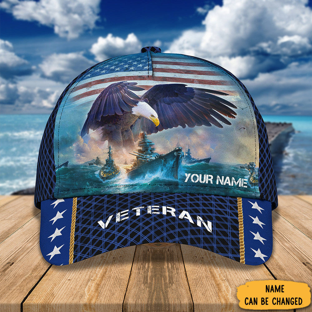 Personalized Navy Veteran Hat Patriotic Eagle US Navy Hat Veteran Day Gifts