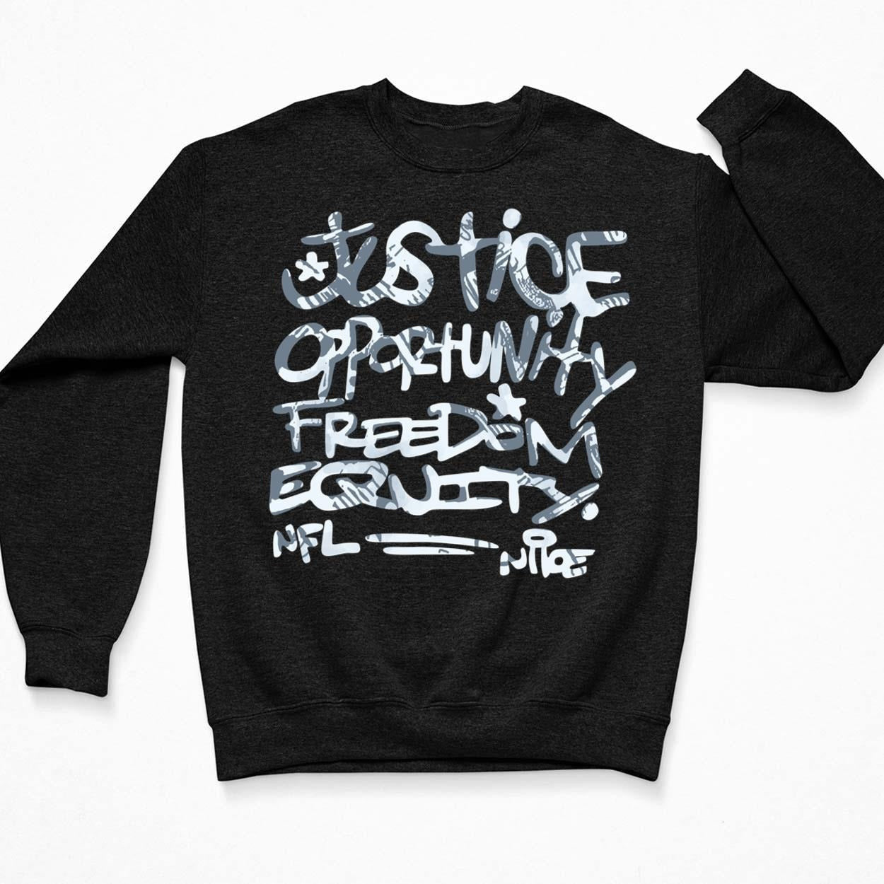 Mike Tomlin Sweatshirt Tomlin Justice Opportunity Equity Freedom Shirt Mike Tomlin Justice Shirt