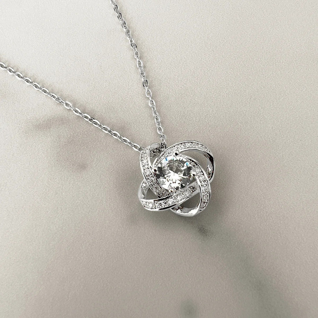 Personalized To My Cousin Necklace Sterling Silver Love Knot Necklace Christmas Gift Ideas For Cousins Sister