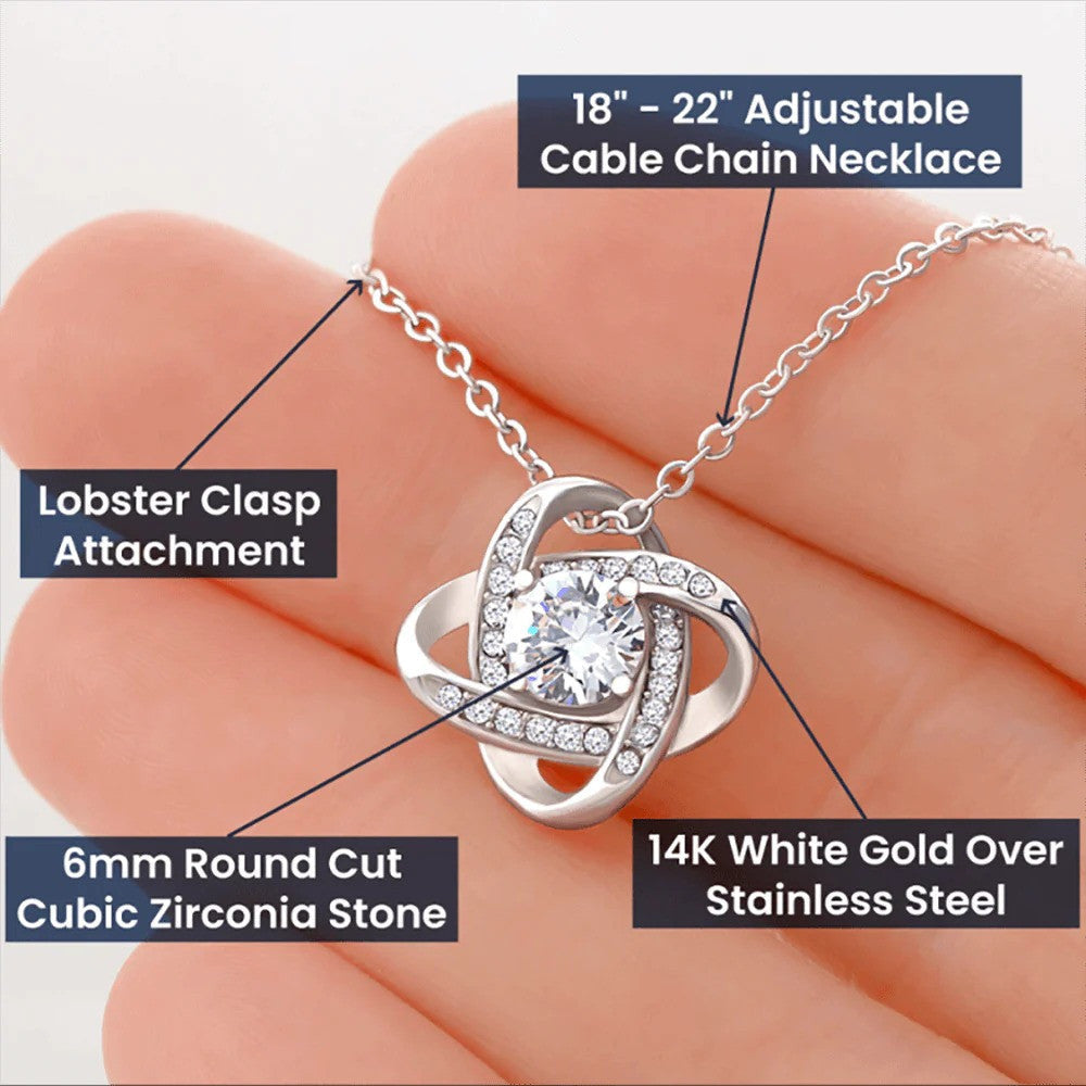 Personalized To My Beautiful Granddaughter Love Knot Necklace From Grammy Grandpa To Granddaughter Necklace