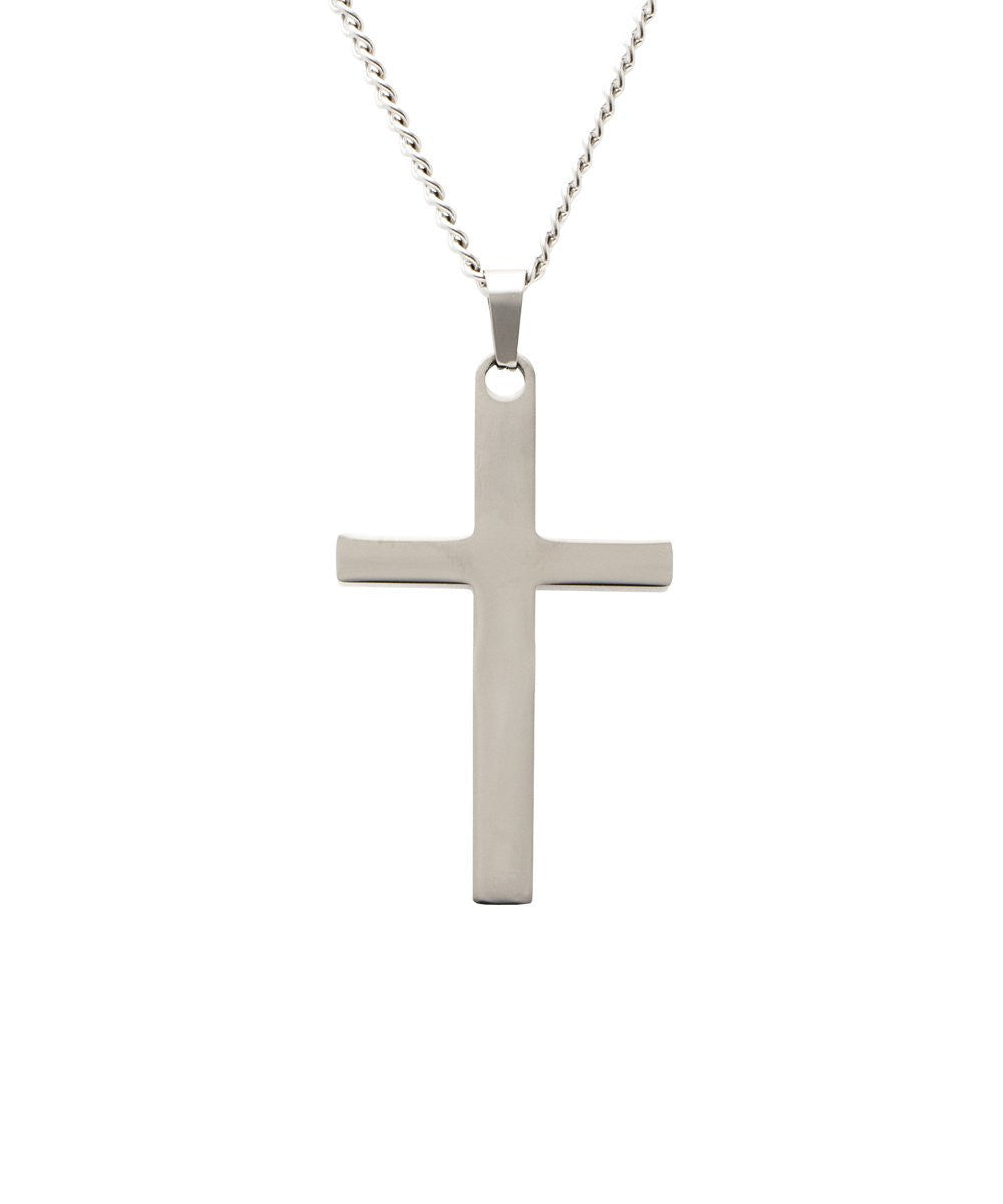Personalized Bear To My Godson Cross Necklace Silver Christian Cross Necklace Best Gifts For Your Godchild
