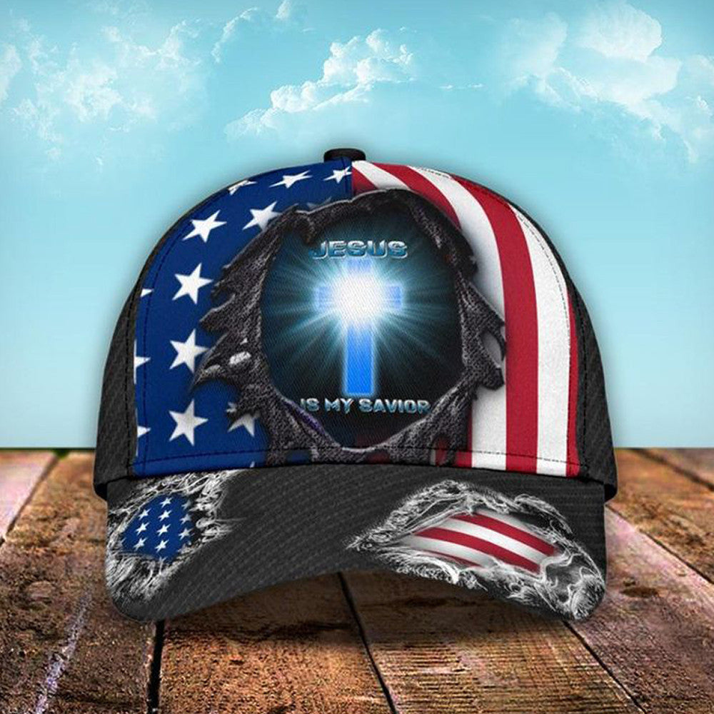 Jesus Is My Savior Hat Jesus Lovers American Flag Hats Gifts For Christian