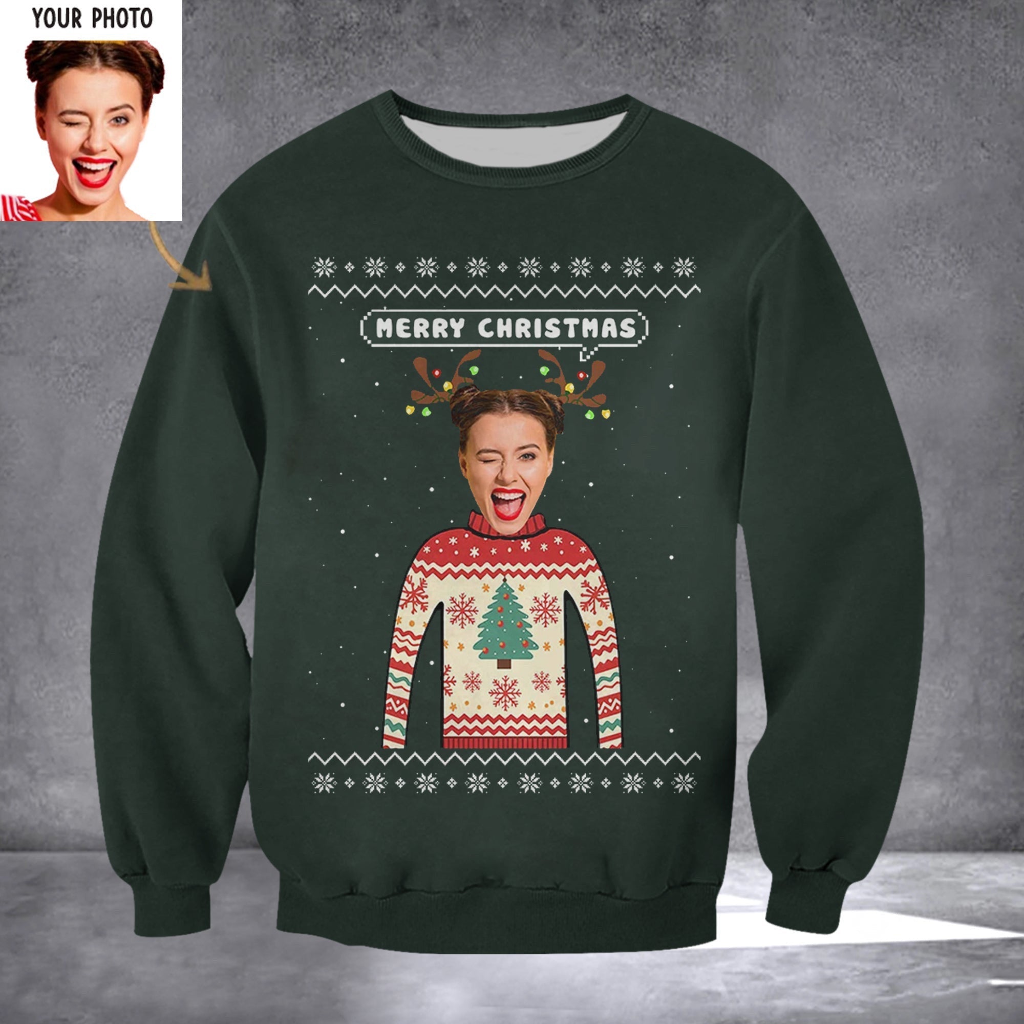 Personalized Sweatshirts With Pictures Merry Christmas Sweatshirts Christmas Gifts 2024 For Her